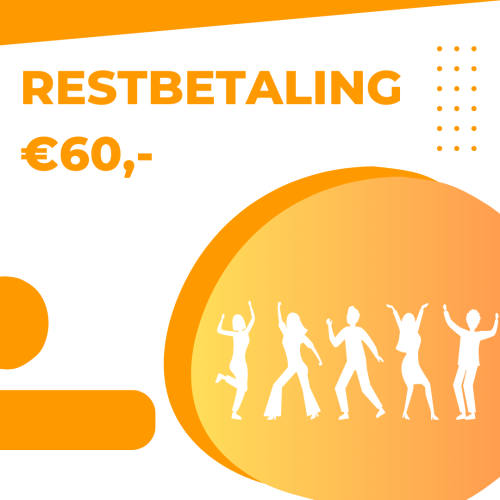 Restbetaling €60,-, periode 2 of 3 reguliere lessen.